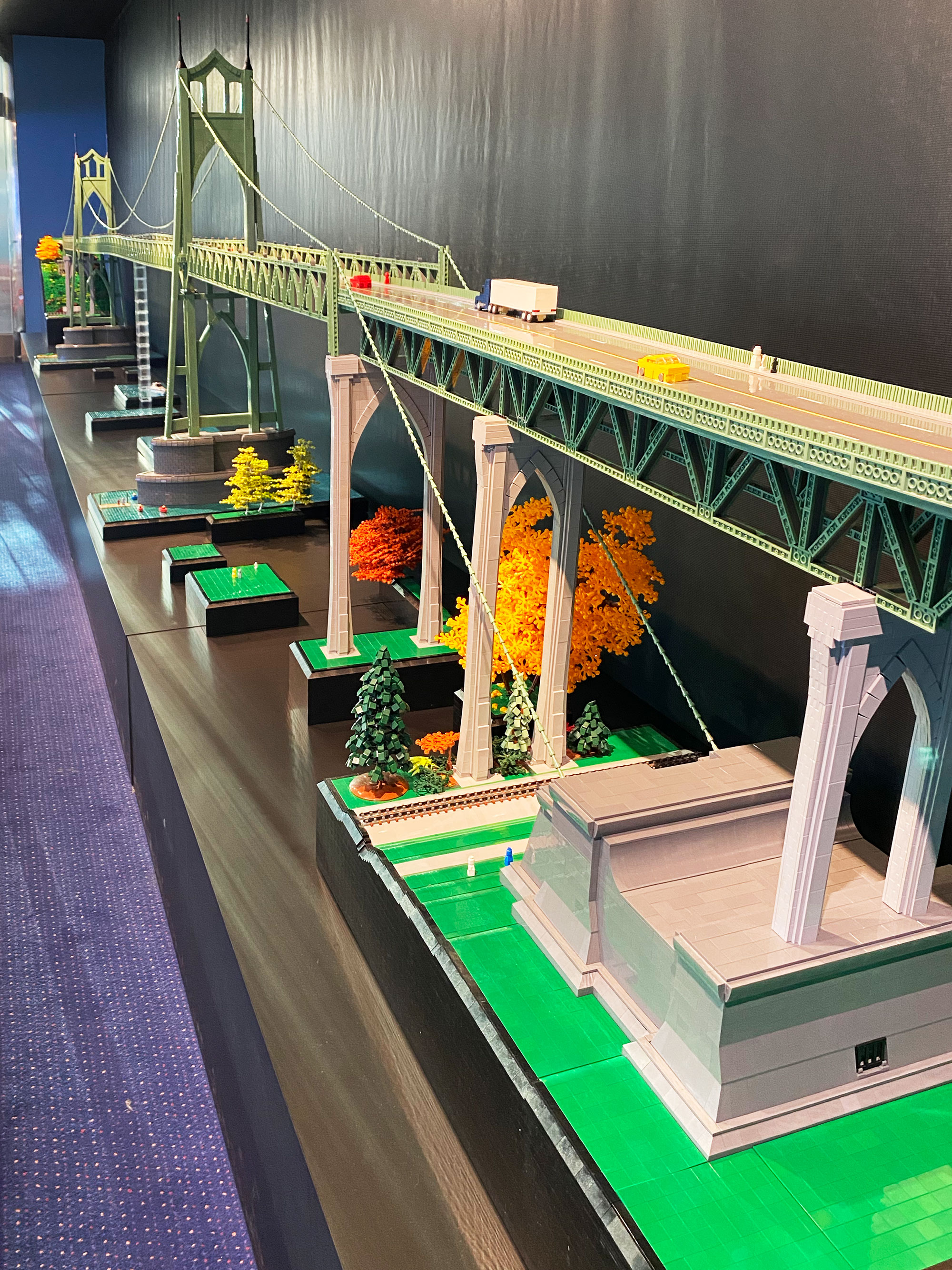 Impressive St. Johns Bridge by Portland LEGO Artist Erik Mattson at PDX PDX Art